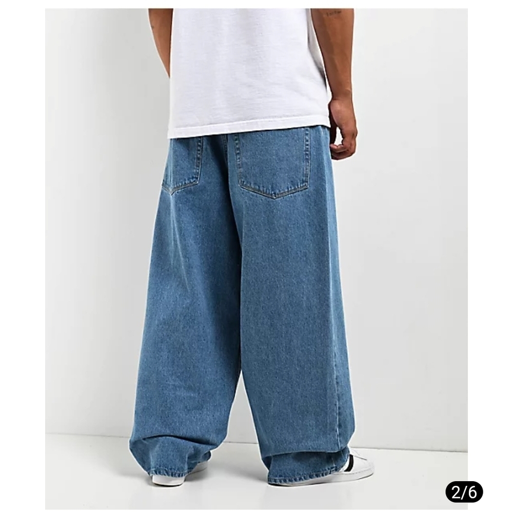 Baggy Jeans, Empyre, Y2k Jeans Style, Medium Wash, Size 34